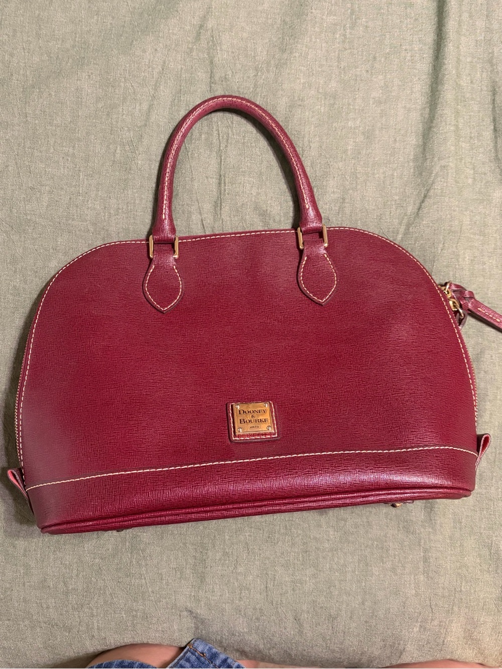 Dooney & Bourke Burgundy Leather Satchel